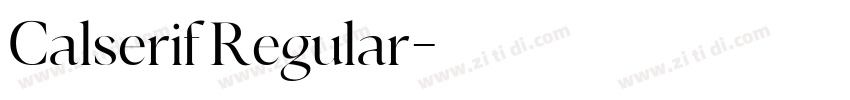Calserif Regular字体转换